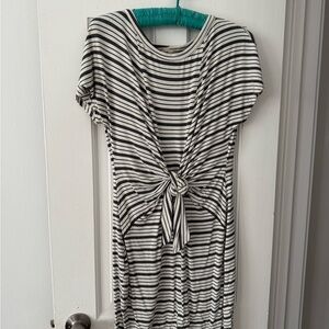 Striped Black and White Dress